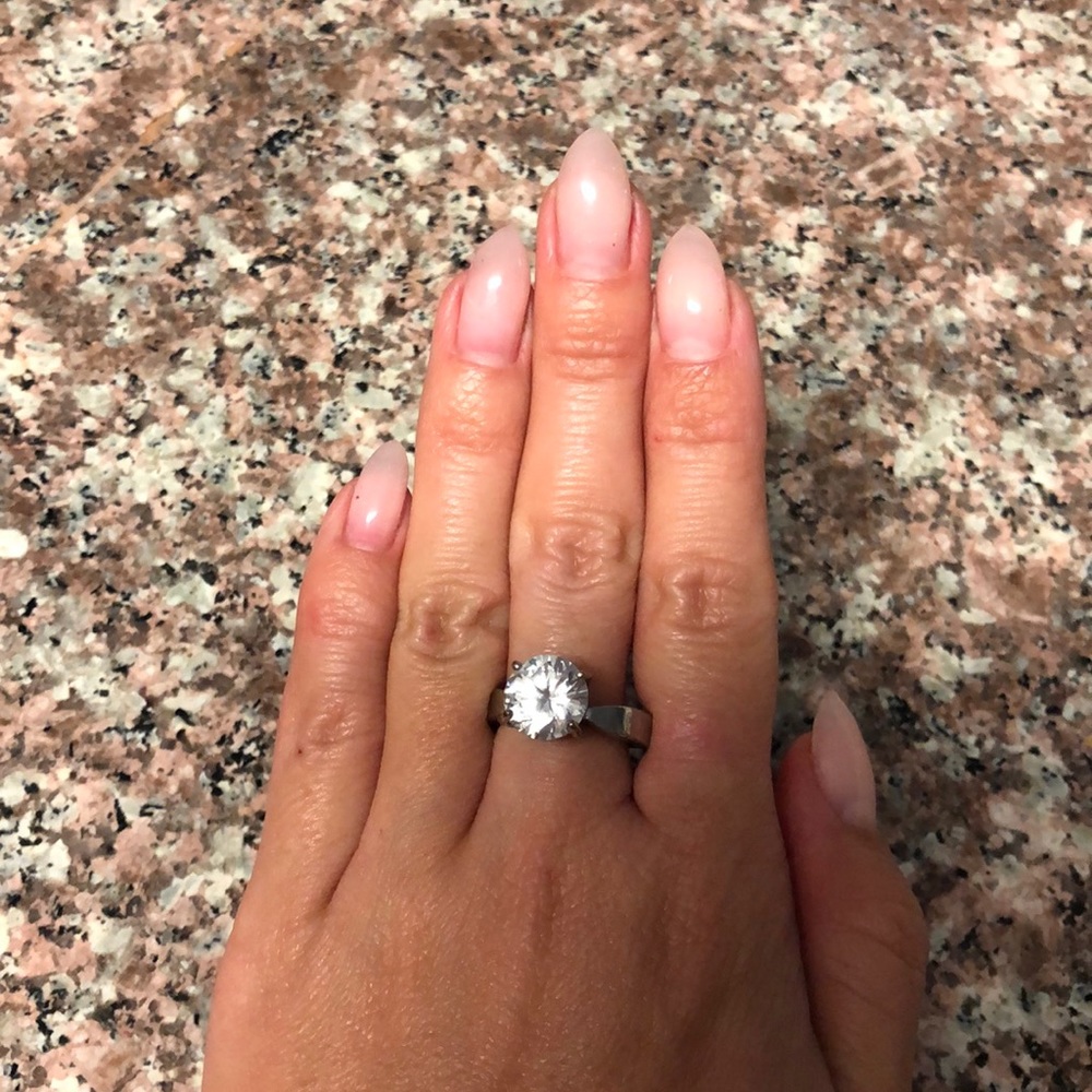 Mock diamond ring